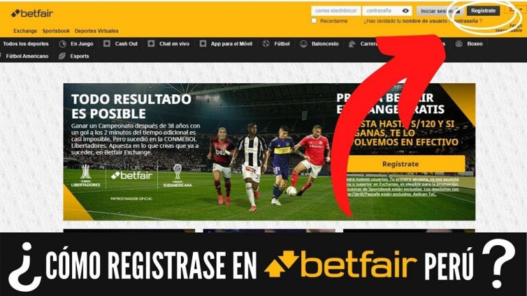 ¿Cómo registrarse en Betfair Perú?